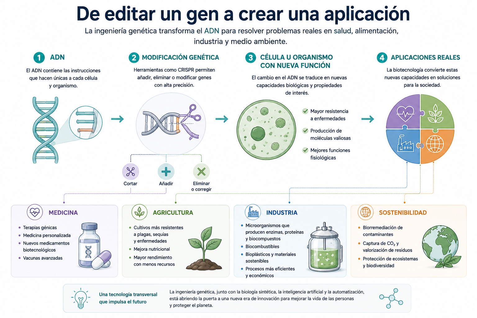 de editar un gen a crear una aplicación